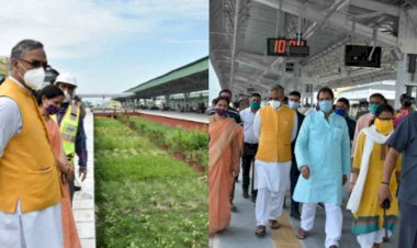 सीएम त्रिवेन्द्र ने किया ऋषिकेश-कर्णप्रयाग रेलवे लाइन के ऋषिकेश रेलवे स्टेशन का निरीक्षण