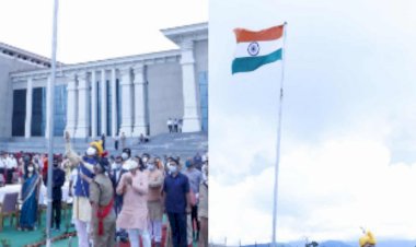 सीएम त्रिवेंद्र ने किया गैरसैंण में झंडारोहण