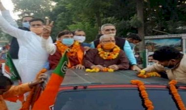 नरेश बंसल राज्यसभा सदस्य निर्विरोध निर्वाचित, भाजपाइयों ने जुलूस निकाल किया स्वागत