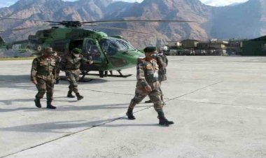 थल सेना अध्यक्ष ने किया चीन सीमा पर सेना की चौकियों का हवाई निरीक्षण