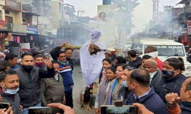 महंगाई के मुद्दे पर कांग्रेस का जिला और शहर मुख्यालयों में  सरकार के खिलाफ विरोध-प्रदर्शन