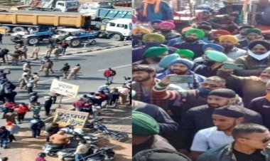 कृषि कानूनों के खिलाफ राजभवन कूच कर रहे किसानों की पुलिस झड़प, देखें वीडियो