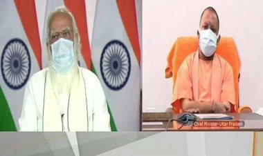 पीएम मोदी ने जाना यूपी का हाल, वीडियो कांफ्रेंसिंग के जरिए CM योगी से जुड़े