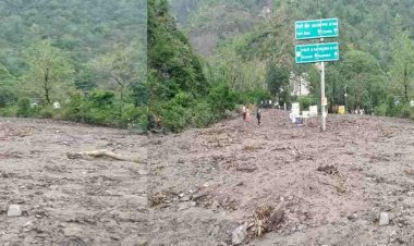 भारी बारिश से देहरादून के मालदेवता में आया सैलाब, रोड पर फैला मलबा ही मलबा