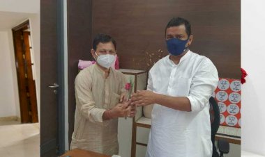 पहाड़ की समस्याओं के निवारण को दिल्ली में राज्यसभा सांसद अनिल बलूनी से मिले टीका प्रसाद मैखुरी