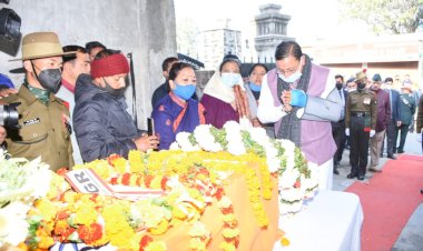 शहीद प्रदीप थापा पंचतत्व में विलीन, सीएम धामी ने दी श्रद्धांजलि