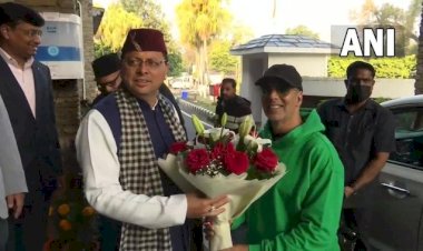 'खिलाड़ी' अक्षय कुमार ने की सीएम धामी से मुलाकात