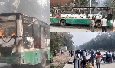 देहरादून: यूपी रोडवेज की बस में अचानक लग गई आग, बाल-बाल बचे 37 यात्री