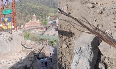 ऋषिकेश: विश्व प्रसिद्ध लक्ष्मण झूला पुल का सपोर्टिंग तार अचानक टूटा, राहगीरों में हड़कंप