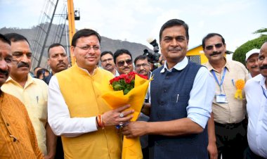 जर्नी ऑफ टिहरी डैम कार्यक्रम में शामिल हुए सीएम धामी और केन्द्रीय मंत्री आरके सिंह