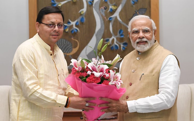 PM मोदी से मिले CM धामी, लोहाघाट स्थित मायावती आश्रम आने का दिया न्योता