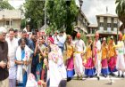 जनजाति समाज ने किया द्रोपति मुर्मू का भव्य स्वागत