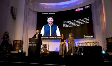 राज्यसभा सांसद राघव चड्ढा इंडिया यूके आउटस्टैंडिंग अचीवर्स अवॉर्ड से हुए सम्मानित