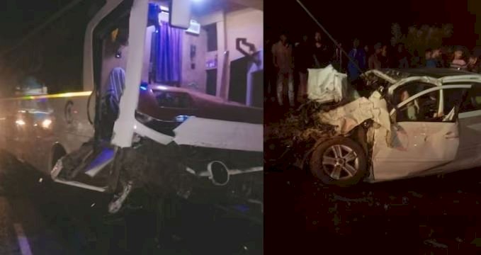 मुंबई-अहमदाबाद हाईवे पर बस से टकराई कार, 4 की मौत