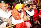 सीएम मान ने शक्ति पीठ श्री देवी तालाब मंदिर और श्री महालक्ष्मी मंदिर में मत्था टेका