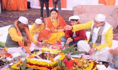 पारंपरिक विधि विधान से हुआ सीएम धामी के बेटे का यज्ञोपवीत संस्कार