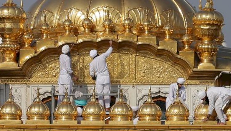 ब्रिटेन के जत्थे ने स्वर्ण मंदिर में शुरू की 'सेवा'