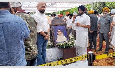 प्रकाश बादल के अंतिम दर्शन को पहुंचे सैकड़ों लोग