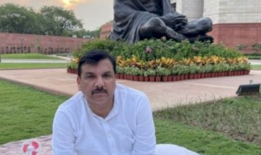 संसद परिसर में सांसद संजय सिंह का धरना रातभर रहा जारी