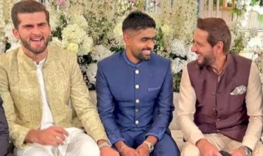 दूसरी बार शाहिद अफरीदी के दामाद बने शाहीन अफरीदी, बाबर आजम ने गले लगाकर दी बधाई