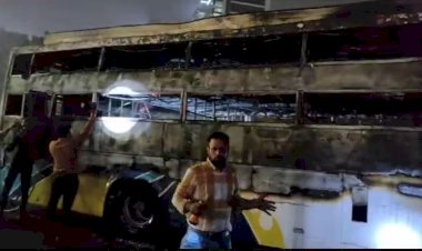 गुरुग्राम में बस में आग लगने से 2 की मौत, कई घायल