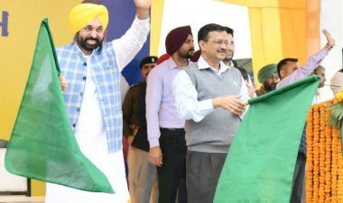 मुख्यमंत्री भगवंत मान और दिल्ली के मुख्यमंत्री अरविन्द केजरीवाल द्वारा पंजाब में ‘मुख्यमंत्री तीर्थ यात्रा स्कीम’ की शुरुआत