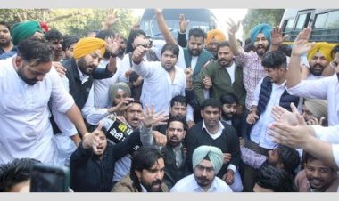 पंजाब युवा कांग्रेस ने मोहित मोहिंदरा के नेतृत्व में राज्य में बिगड़ती कानून व्यवस्था के खिलाफ विरोध प्रदर्शन किया