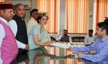 कंगना रनौत ने मंडी सीट से भरा नामांकन पत्र, निकाला रोड शो