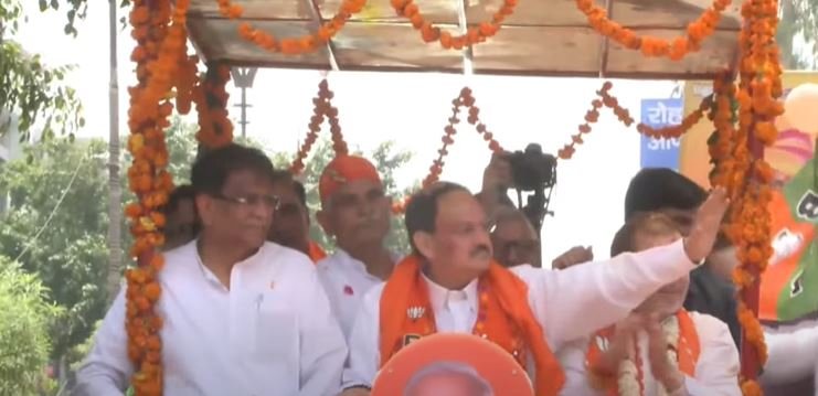 रोहतक में जेपी नड्डा का भूपेंद्र हुड्डा पर तीखा कटाक्ष, बोले- उन्हें अपना बेटा चाहिए पर देश को चाहिए मोदी