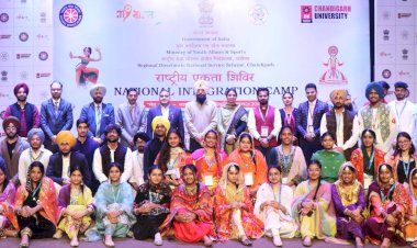 चंडीगढ़ विश्वविद्यालय के एनएसएस विभाग द्वारा आयोजित 7 दिवसीय राष्ट्रीय एकता शिविर में 10 राज्यों ने भाग लिया