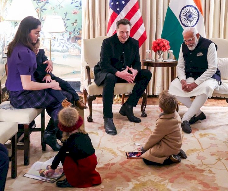 एलन मस्क ने प्रधानमंत्री नरेंद्र मोदी से की मुलाकात, कौन हैं एलन मस्क और पीएम मोदी के साथ बैठी महिला, पढ़ें पूरी खबर