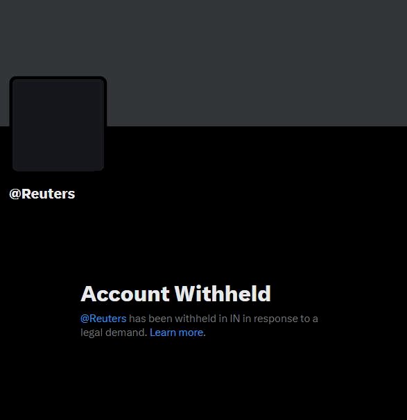अंतरराष्ट्रीय समाचार एजेंसी 'रॉयटर्स' का X अकाउंट भारत में बंद