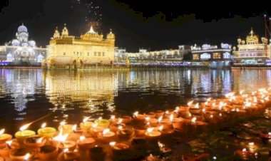 बंदी छोड़ दिवस के अवसर पर श्री दरबार साहिब में जलाए गए 1 लाख घी के दीपक