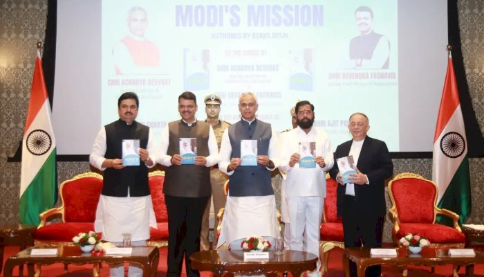 मुंबई राजभवन में ‘मोदी का मिशन’ का पुस्तक का लोकार्पण, राज्यपाल, सीएम और डिप्टी सीएम रहे मौजूद