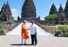 प्रधानमंत्री नरेन्‍द्र मोदी ने यूनेस्को विश्व धरोहर स्थल प्रंबानन मंदिर परिसर में दर्शन किए